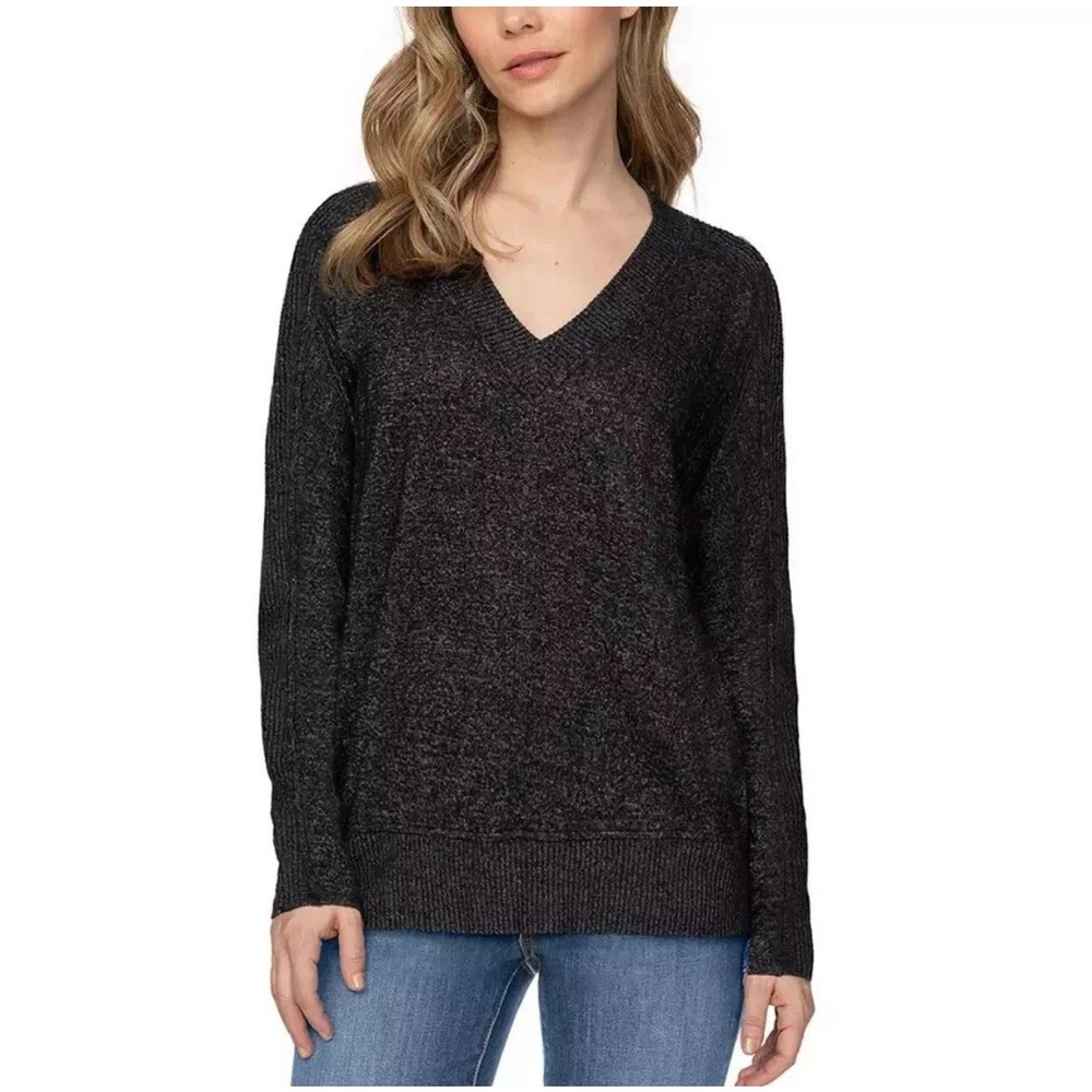 Buffalo Women's Super-Soft Cozy V-Neck‎ Long Sleeve Top, Black, Size M